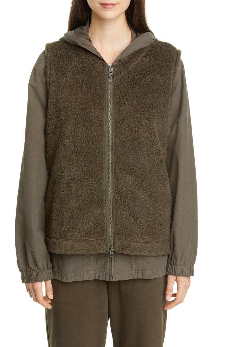 Eileen Fisher Recycled Polyester Fleece Vest, Alternate, color,