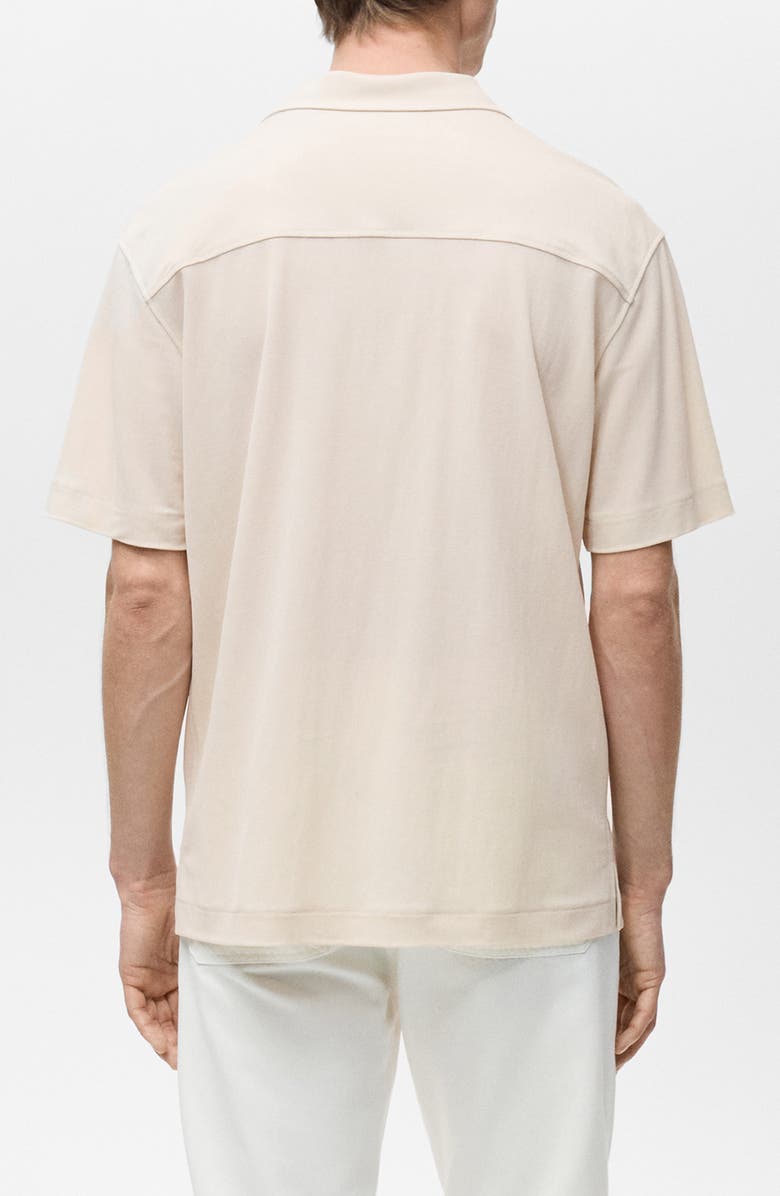 MANGO Notched Collar Button-Up Shirt, Alternate, color, 