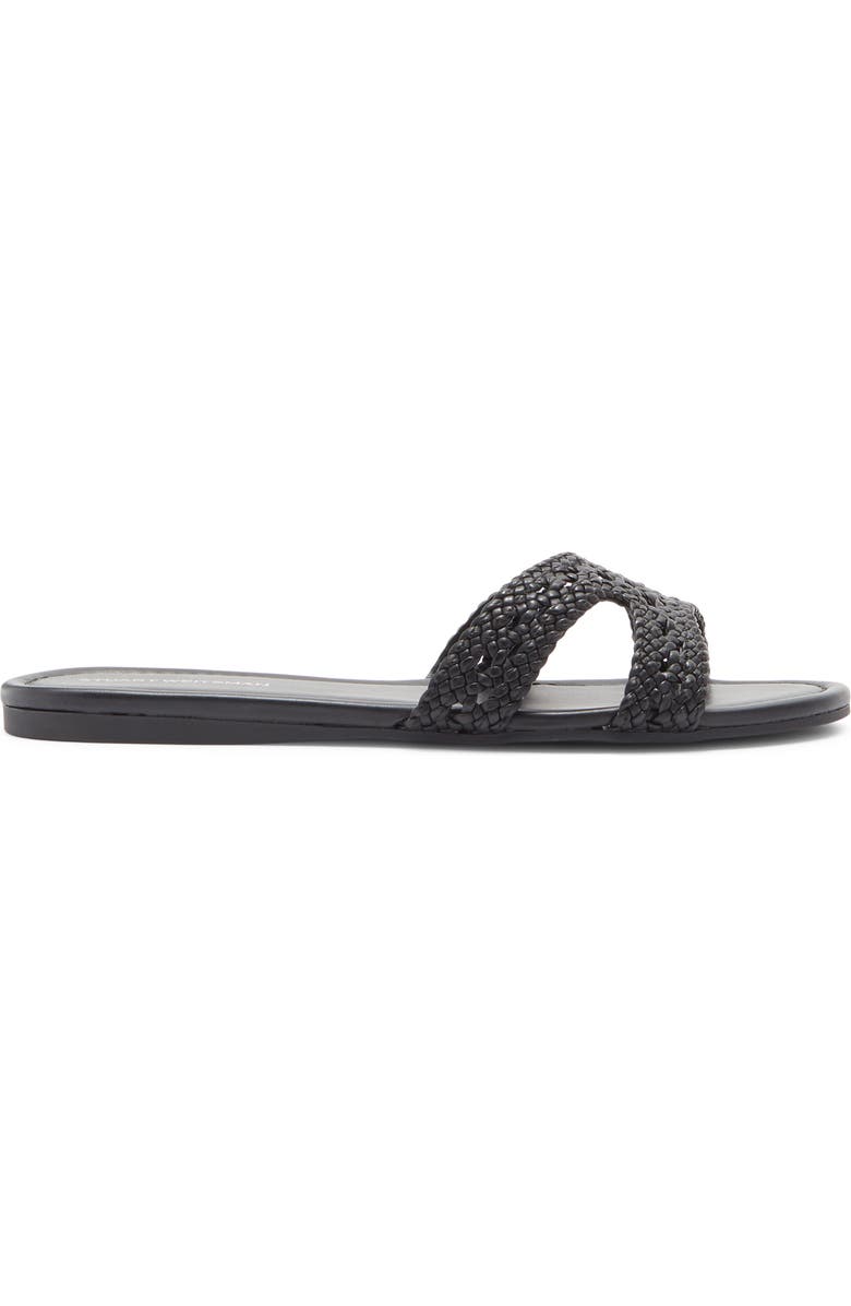 Stuart Weitzman Briar Slide Sandal, Alternate, color, Black