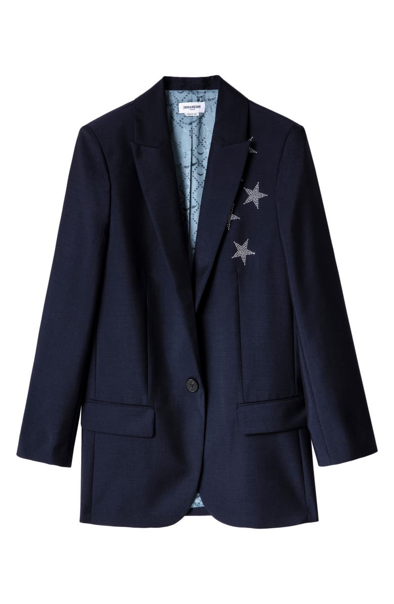 Zadig 
Voltaire Viva Strass Stars Wool Blazer, Alternate, color, 