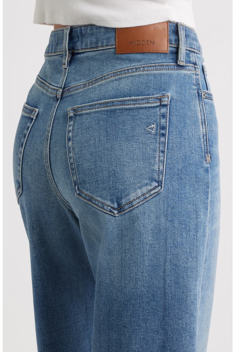 Cuffed Wide Leg Jeans, Alternate, color, MEDIUM WASH