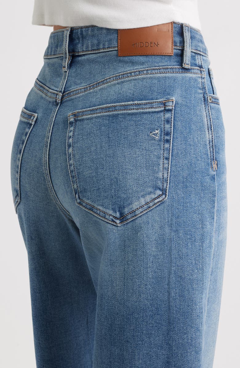 HIDDEN JEANS Cuffed Wide Leg Jeans, Alternate, color, Medium Wash