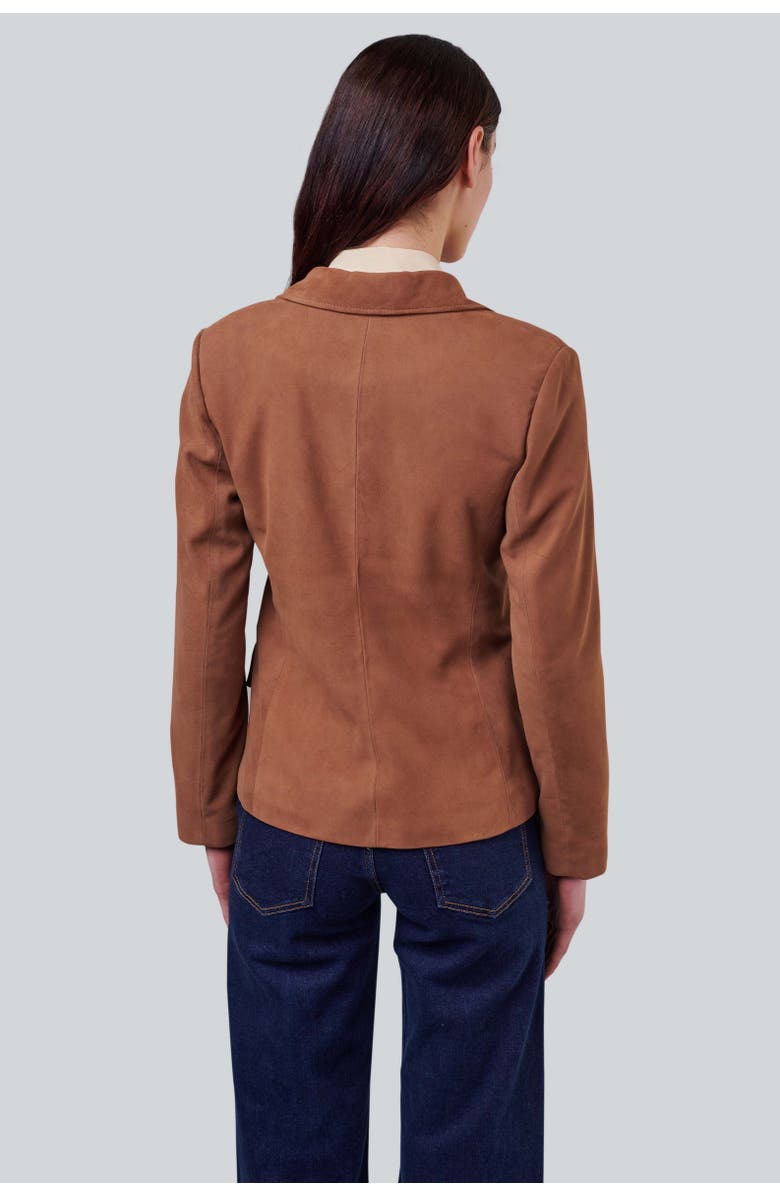 FURNIQ UK Esther Suede Jacket, Alternate, color, Chestnut
