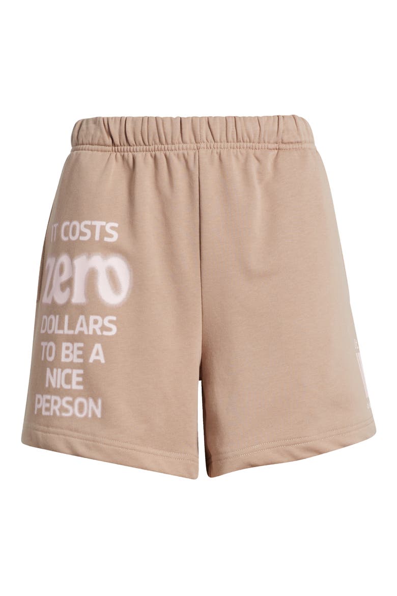 It Costs $0 High Waist Sweat Shorts, Alternate, color, TAUPE