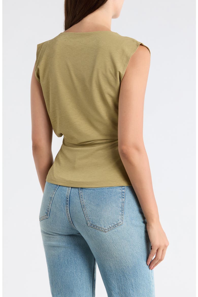 Sleeveless Gathered Top, Alternate, color, SAGE