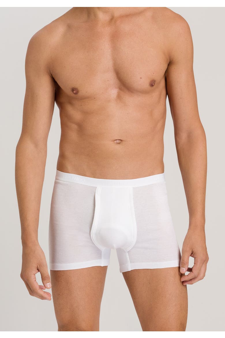 Cotton Pure Cotton Boxer Brief With Fly, Alternate, color, White