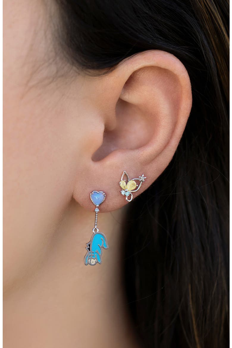 Disney Eeyore Set of 4 Stud Earrings, Alternate, color, SILVER