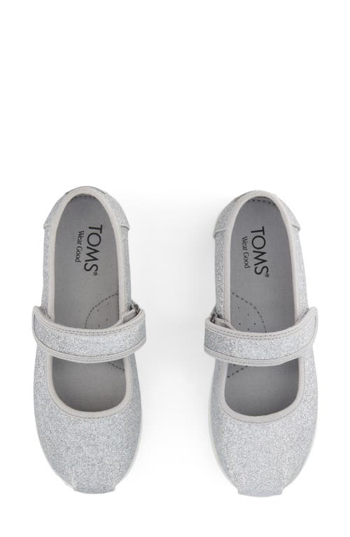 Shop Toms Kids' Nora Mary Jane Flat In Silver
