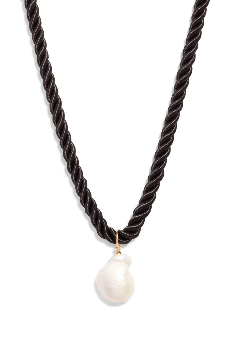 FRASIER STERLING Corsica Pendant Necklace, Main, color, Black