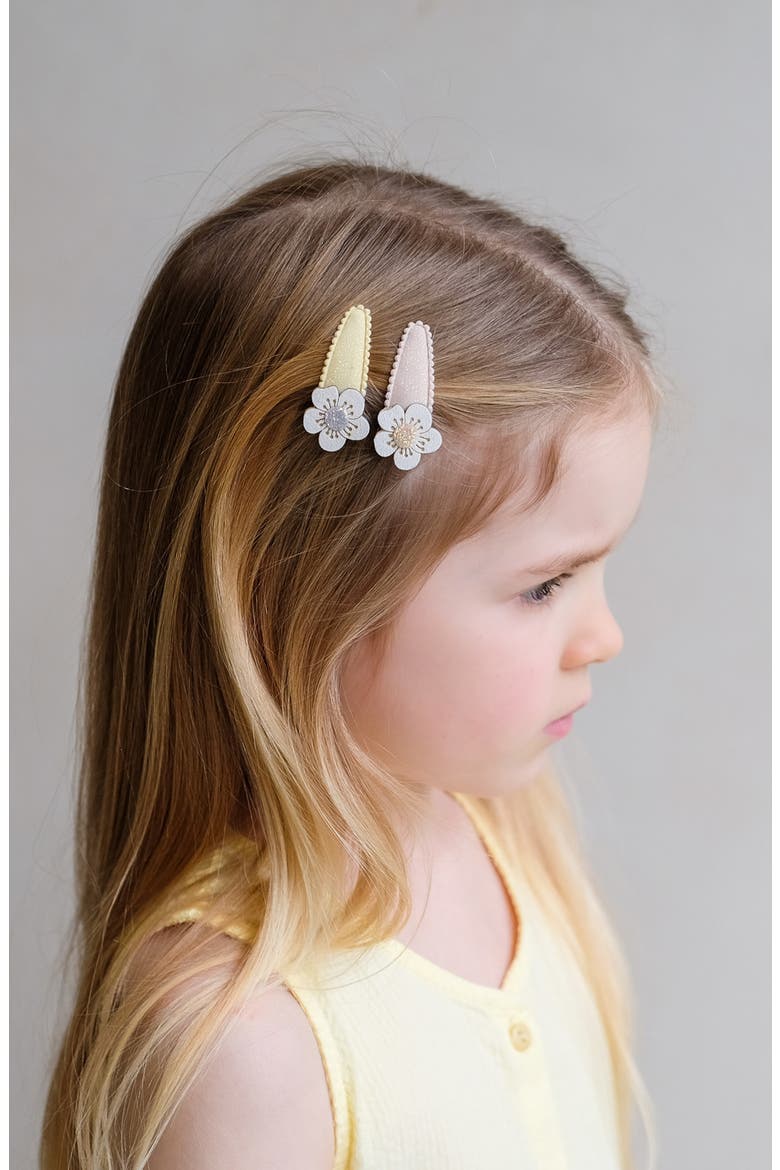 Kids' Blossom Assorted 5-Pack Mini Hair Clips, Alternate, color, LIGHT BEIGE