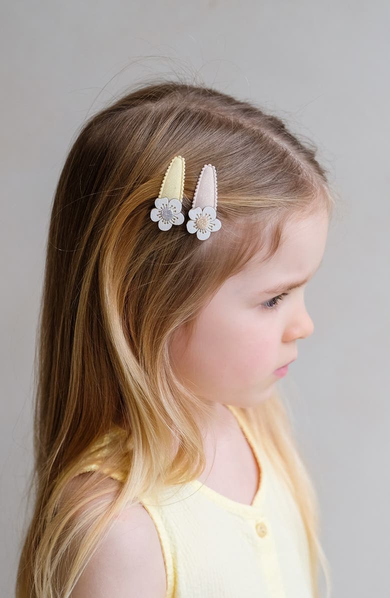 Mimi & Lula Kids' Blossom Assorted 5-Pack Mini Hair Clips, Alternate, color, Light Beige