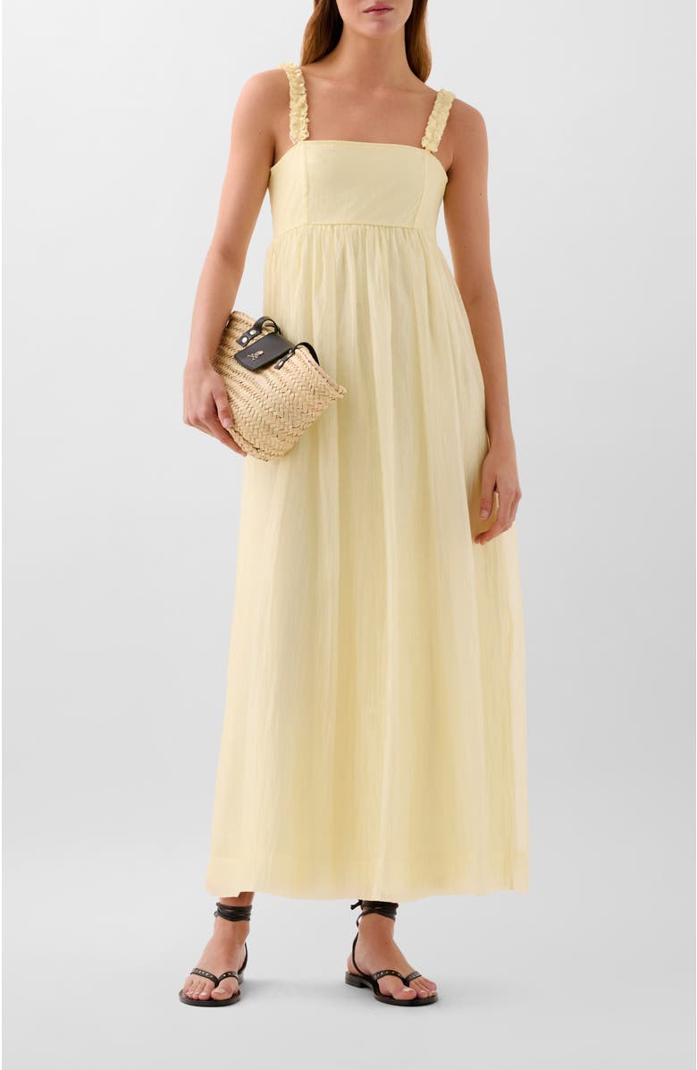 Scalpers Cute Gather Dress, Main, color, Lightyellow