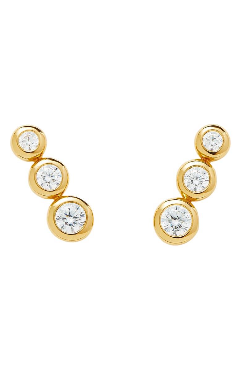 Missoma Triple Cubic Zirconia Stud Earrings, Main, color, Gold