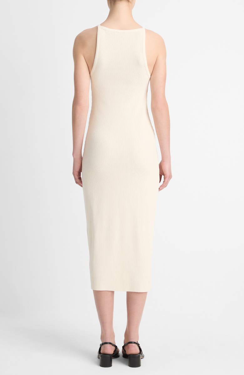 Vince Rib Tank Midi Sweater Dress, Alternate, color, Flaxen