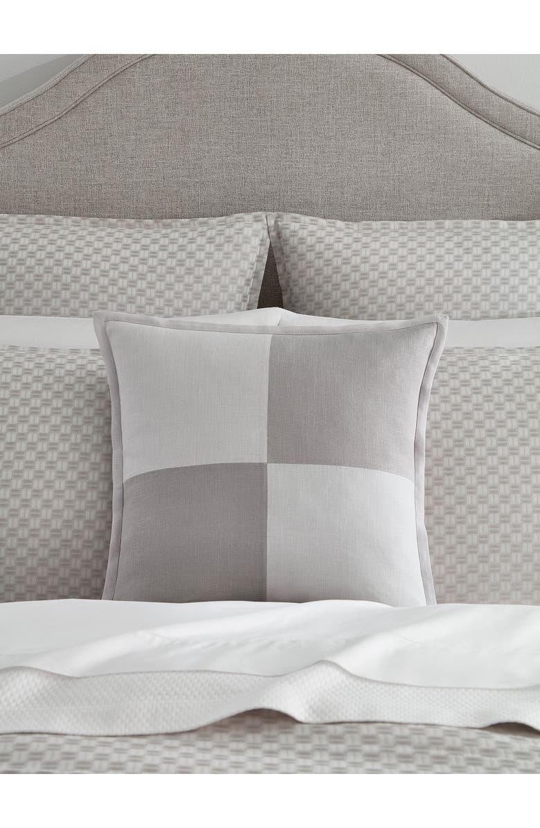SFERRA Scacchi Accent Pillow, Alternate, color, Platinum/ Grey