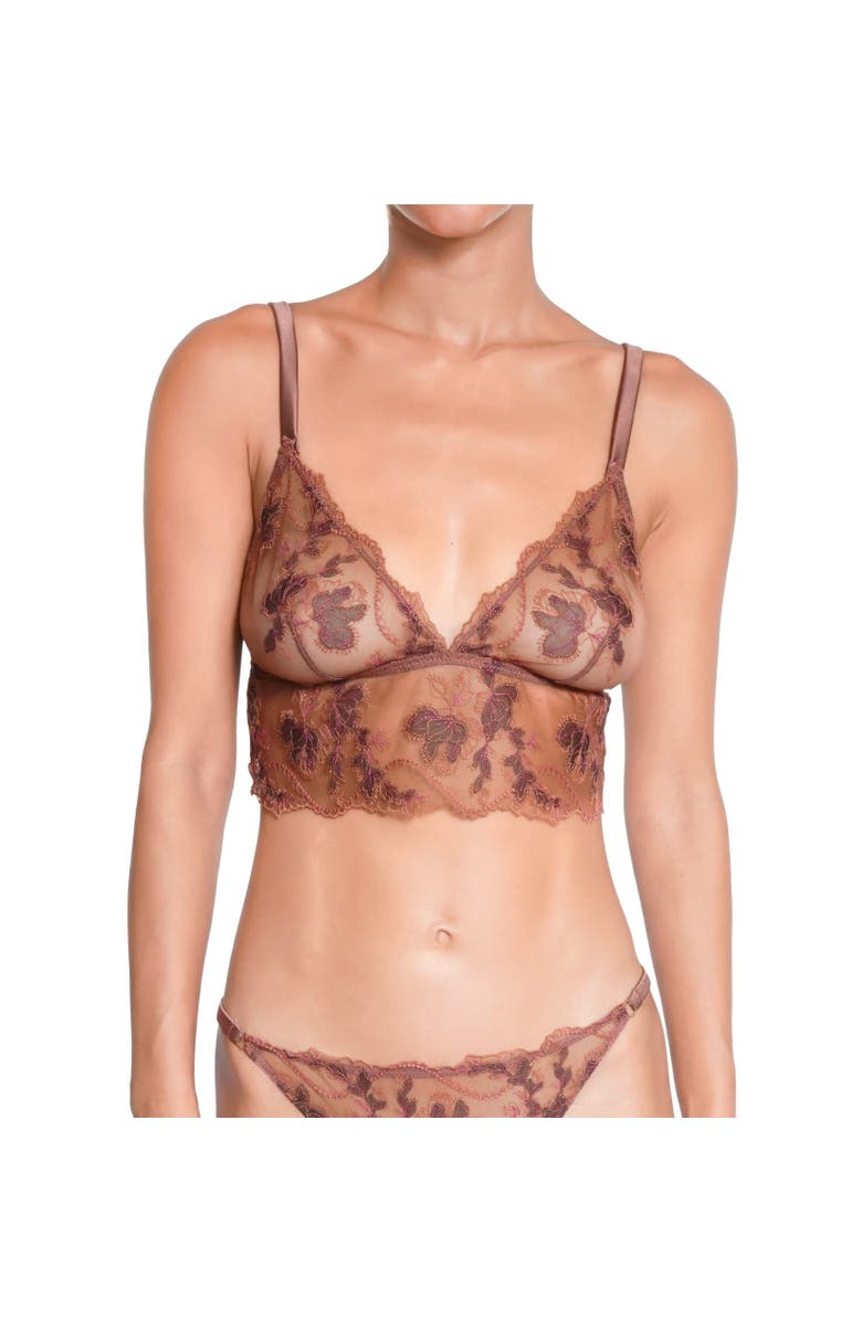 Huit Poeme Prestige Bralette, Alternate, color, Brown