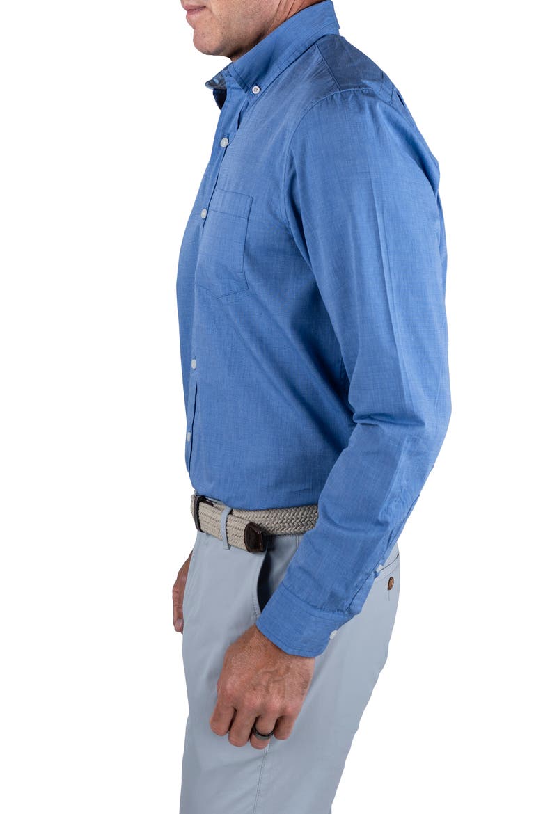 End to End Long Sleeve Button-Up Shirt, Alternate, color, DUTCH BLUE