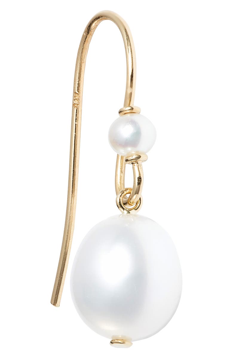 Poppy Finch Oval Cultured Pearl Drop Earrings, Alternate, color,