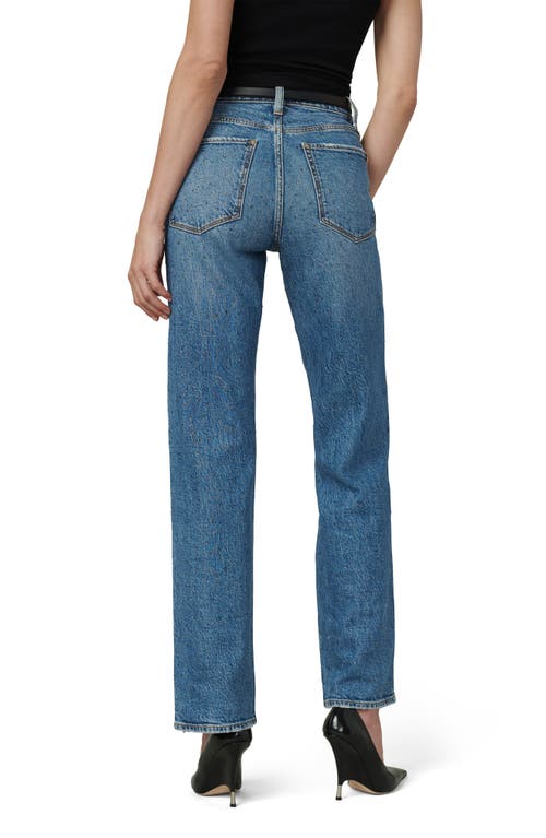 Joe's The Margot Embellished High Waist Straight Leg Jeans In Blue