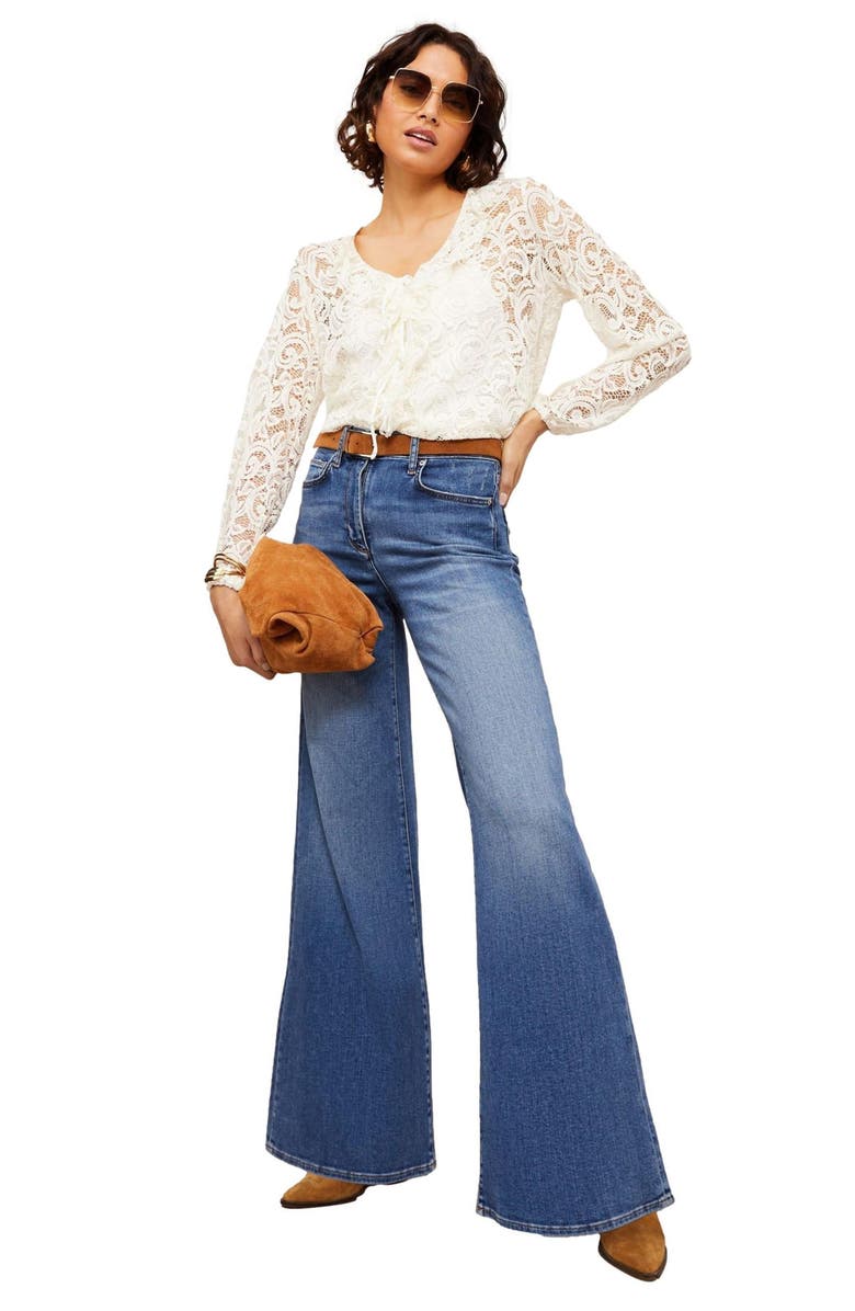 Friends Like These Long Sleeve Lace Ruffle Top, Alternate, color, Cream