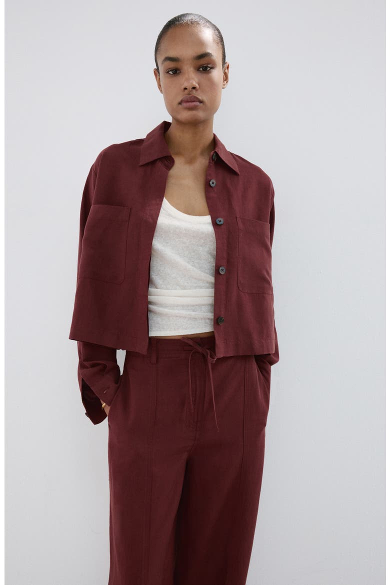 Straight Fit Drawstring Pants, Alternate, color, BURNT ORANGE