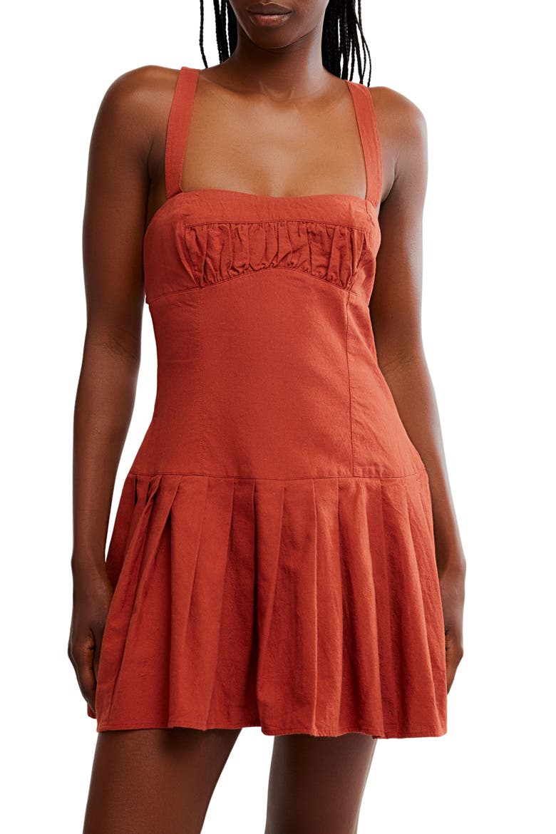Azasia Minidress, Main, color, REDWOOD
