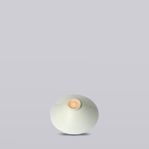 Cobalt Guild Porcelain Small Lotus Conical Bowl In Green