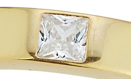 Chloe & Madison Chloe And Madison 14k Gold Plate Cubic Zirconia Set Of 2 Rings In Gold