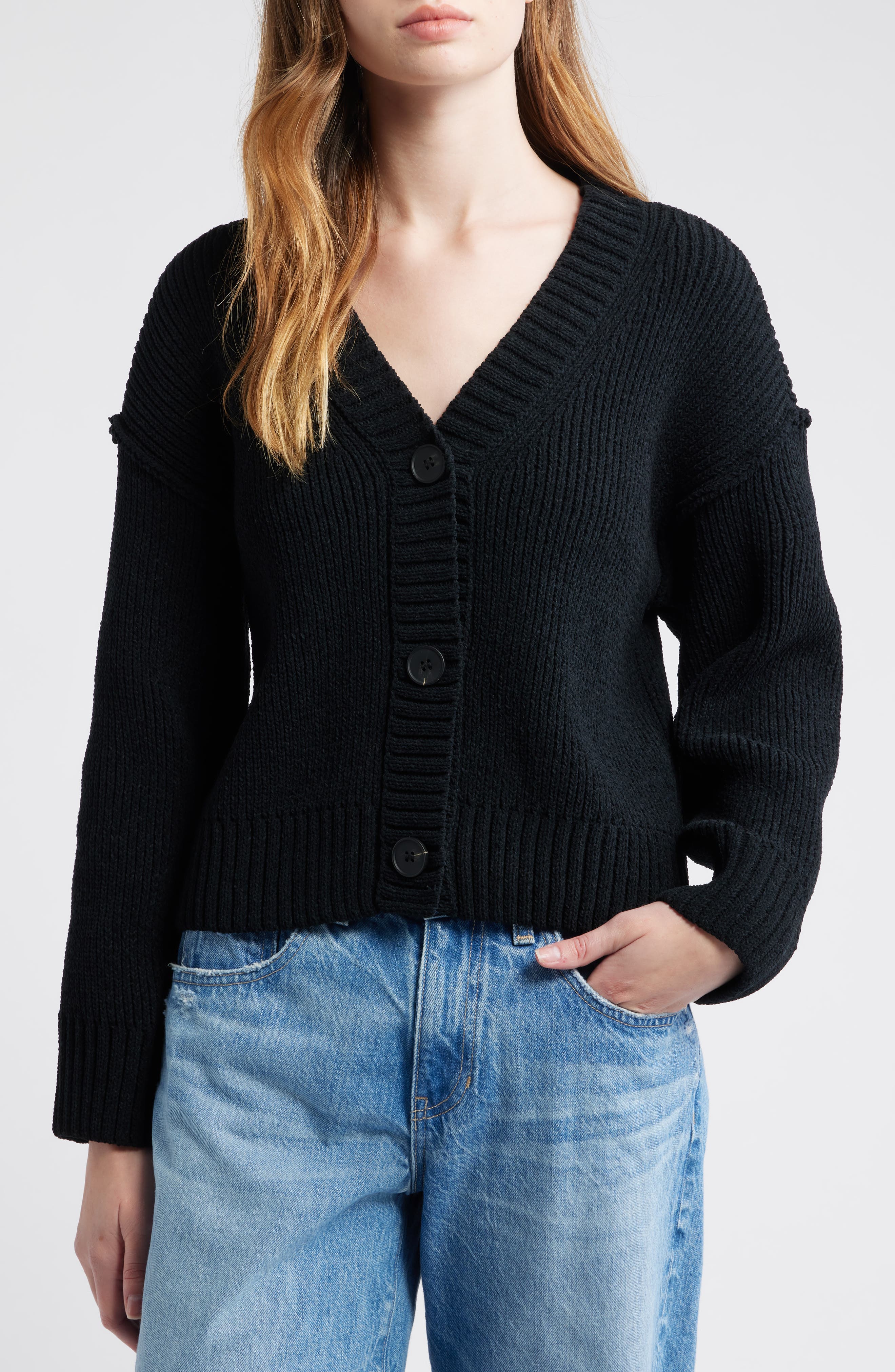 All in Favor Relaxed Chenille V-Neck Cardigan