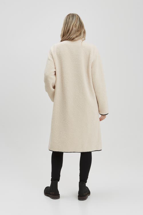 Nom Maternity Teddi Coat In Neutral