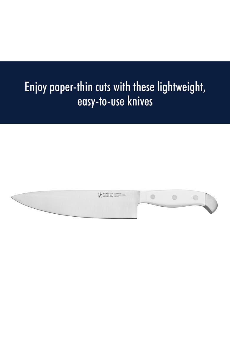 HENCKELS CUTLERY Statement 15-Piece Knife Block Set, Alternate, color, White