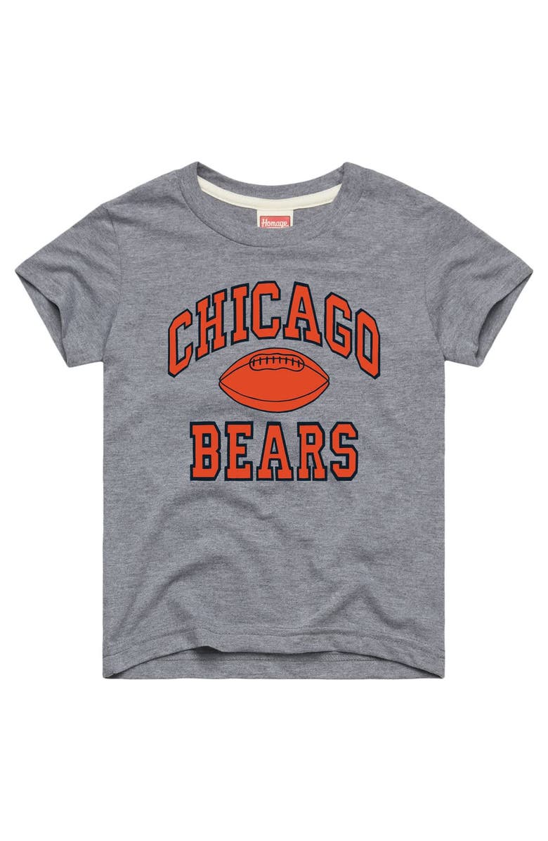 Homage Youth Homage Gray Chicago Bears Gridiron Tri-Blend T-Shirt, Main, color,