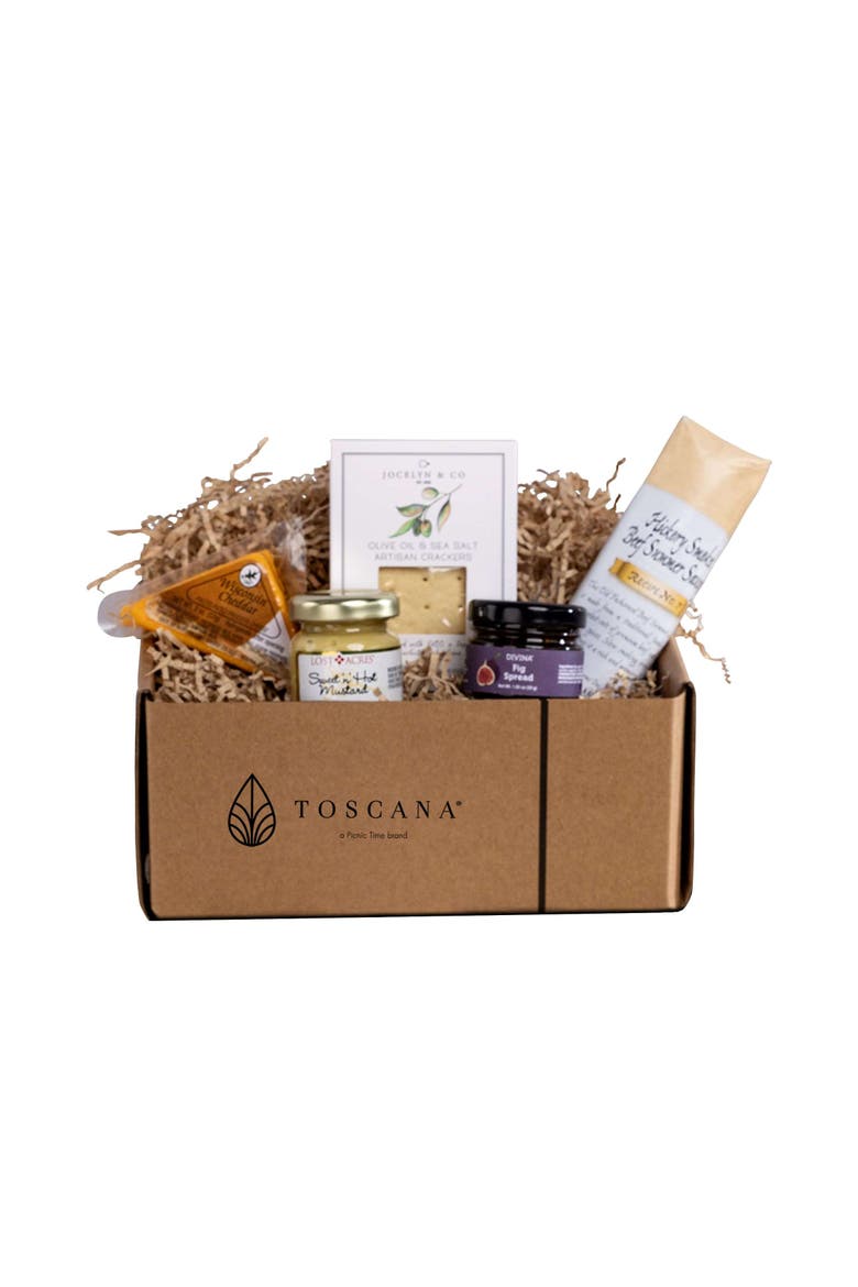 Brie Cheese Board with Gourmet Gift Pack, Alternate, color, Parawood