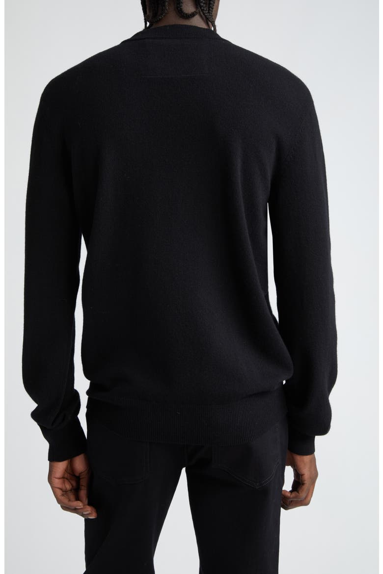 Archetype Logo Intarsia Wool Crewneck Sweater, Alternate, color, BLACK