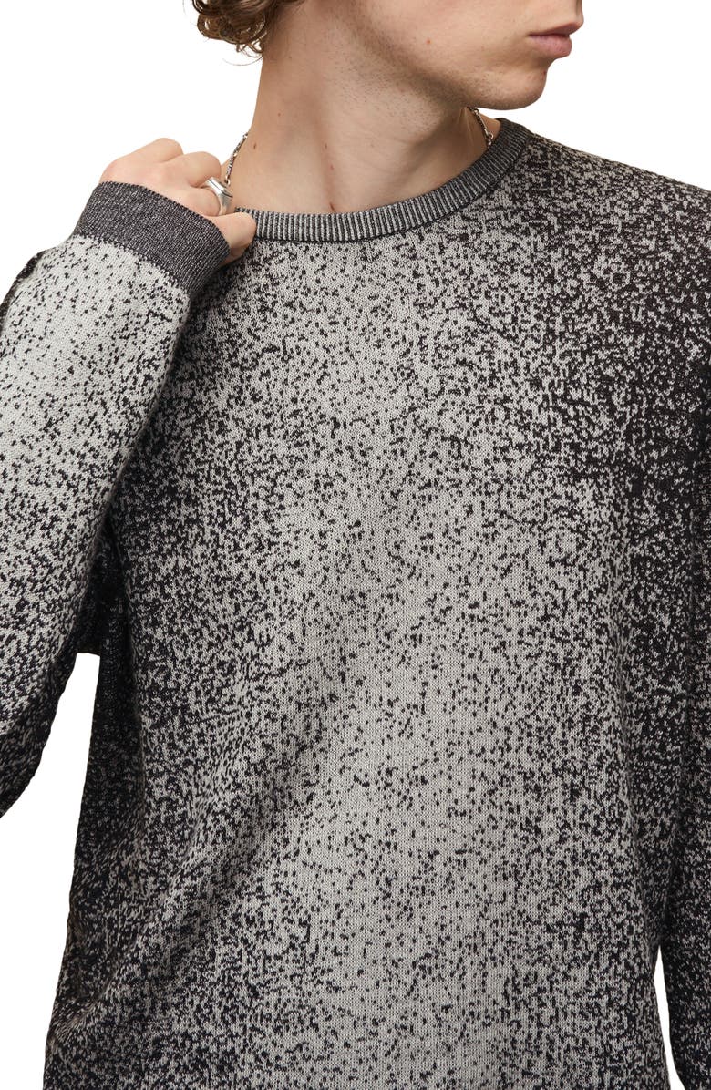 John Varvatos Tyrrell Pixel Regular Fit Cotton, Alpaca & Silk Sweater, Alternate, color, 