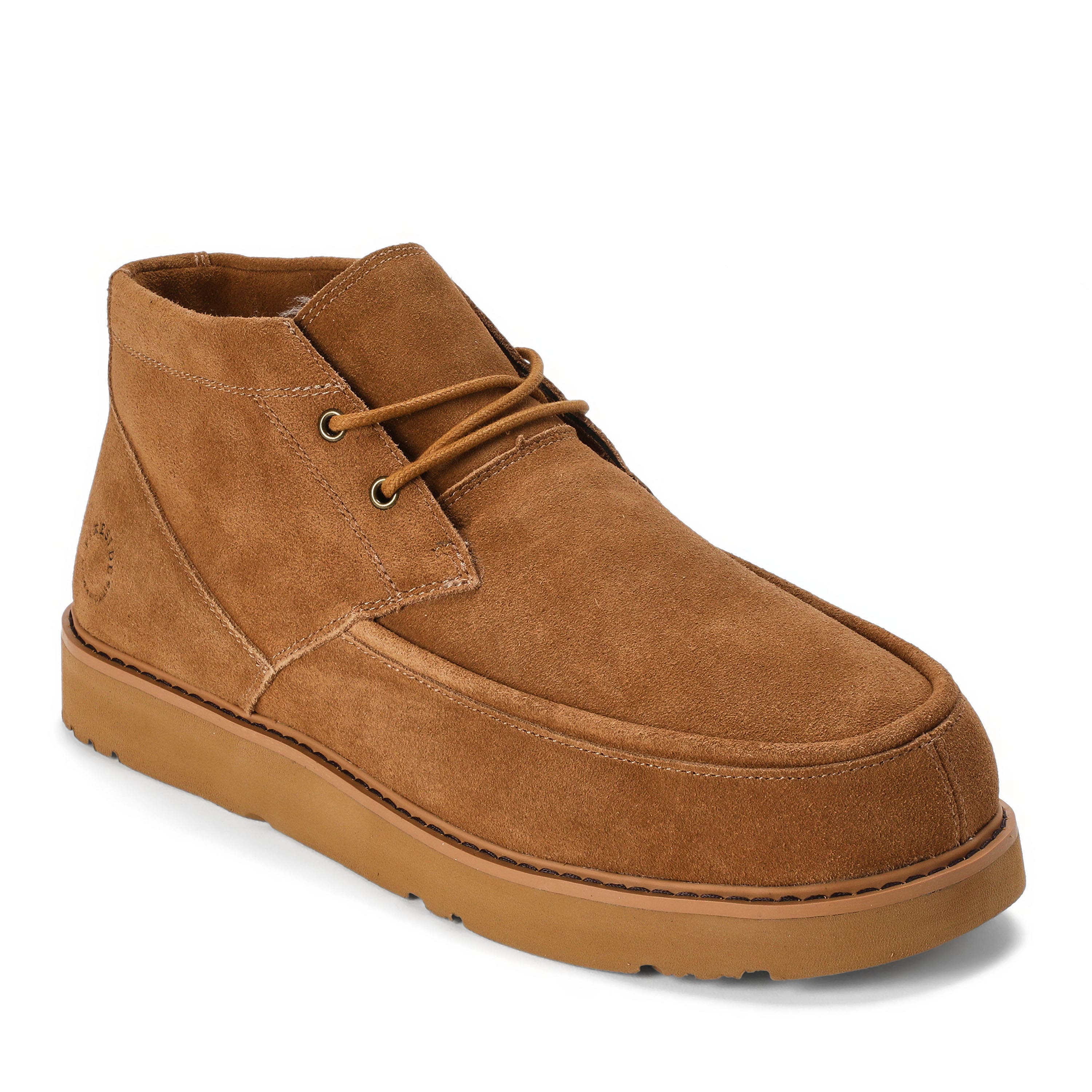 Dearfoams Fireside Craft Stitch Water Repellent Chukka Boot, Main, color, Chestnut