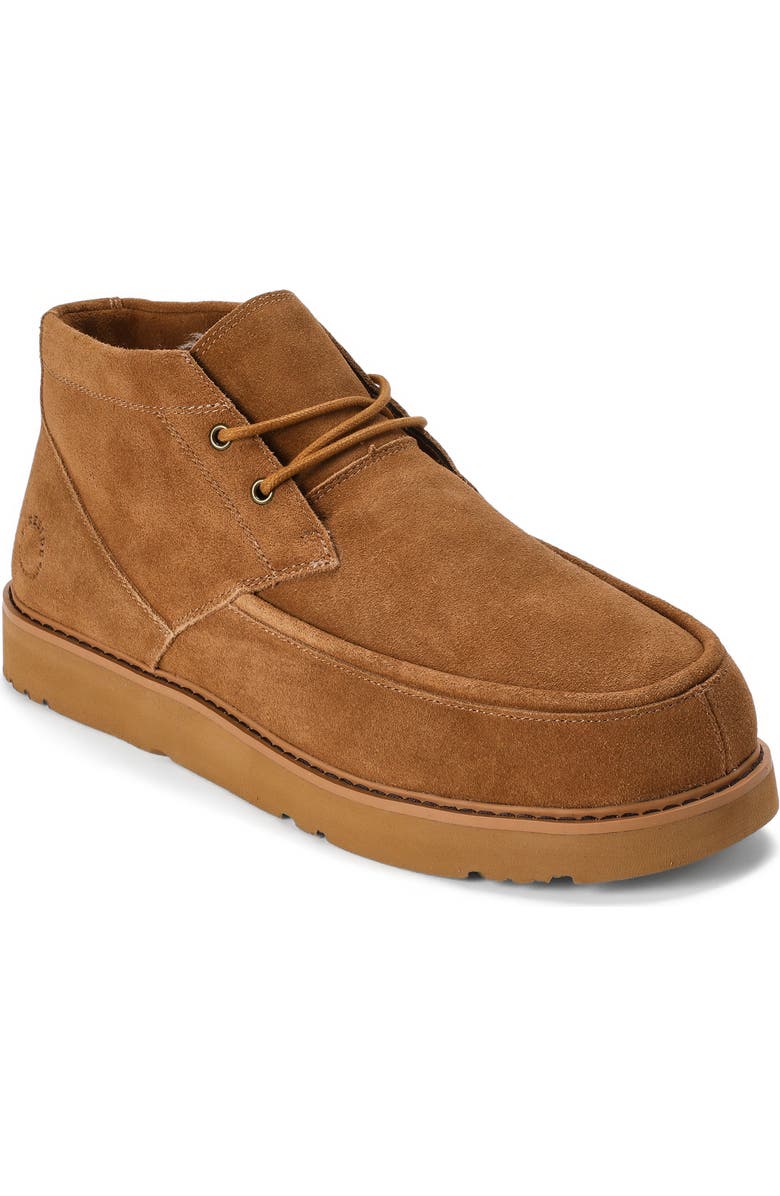Dearfoams Fireside Craft Stitch Water Repellent Chukka Boot, Main, color, Chestnut