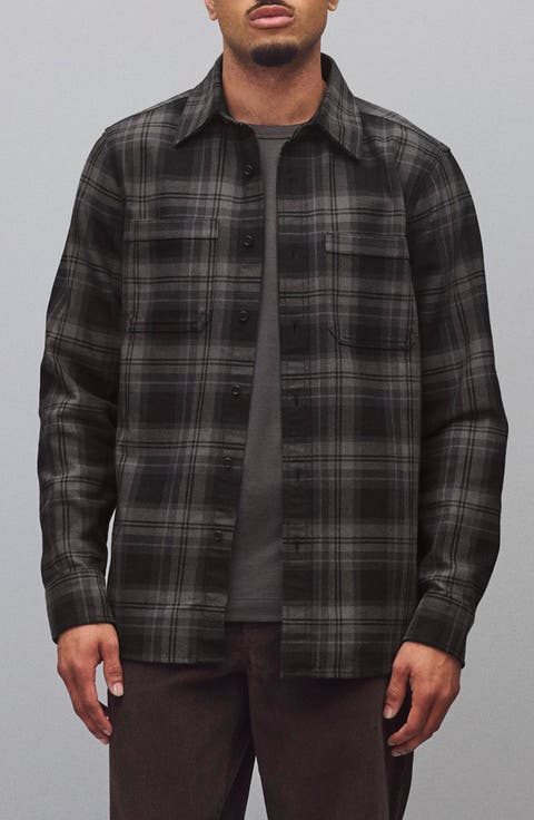 Union Plaid Cotton Button-Up Shirt