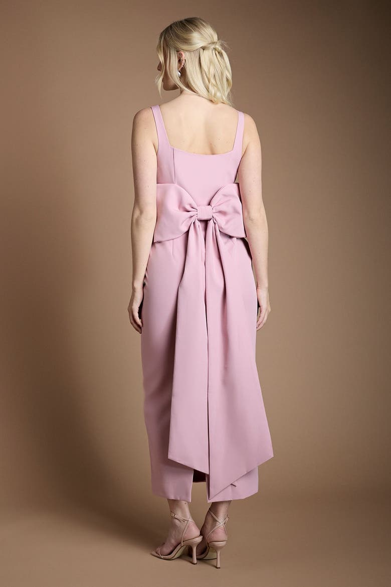 Bow Back Square Neck Maxi Dress, Alternate, color, Antique Rose