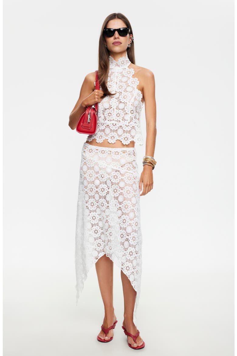 Trophy Lace Halter Top, Alternate, color, PORCELAIN