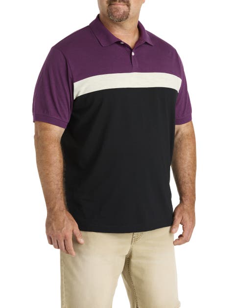 Big & Tall Chest-Striped Polo Shirt