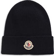 Moncler Virgin Wool Rib Beanie