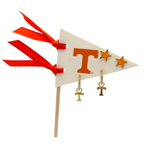 University Of Tennessee Pennant Pair Earring Set