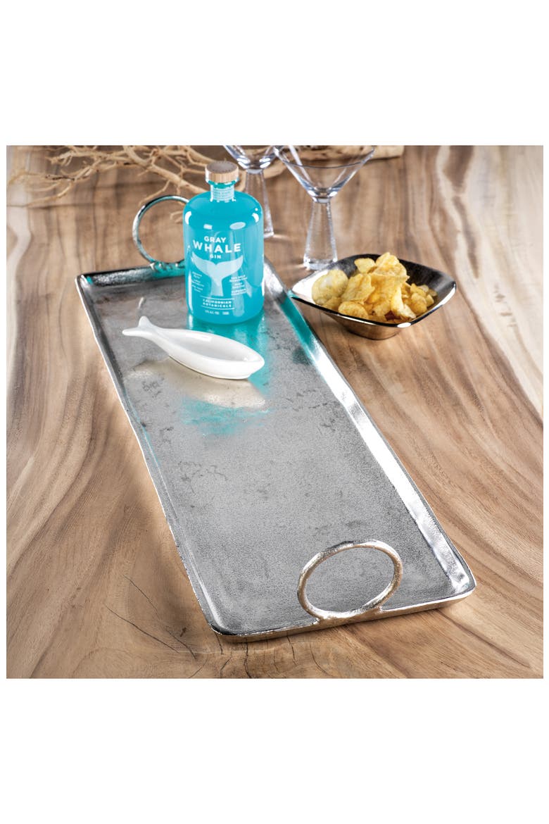 Tadao Rectangular Tray, Alternate, color, SILVER
