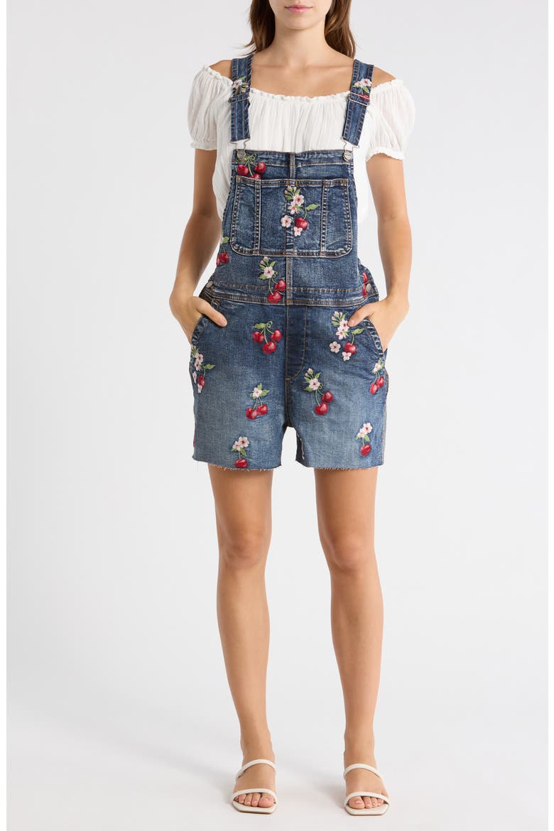 Denim Shortalls, Main, color, DARK WASH