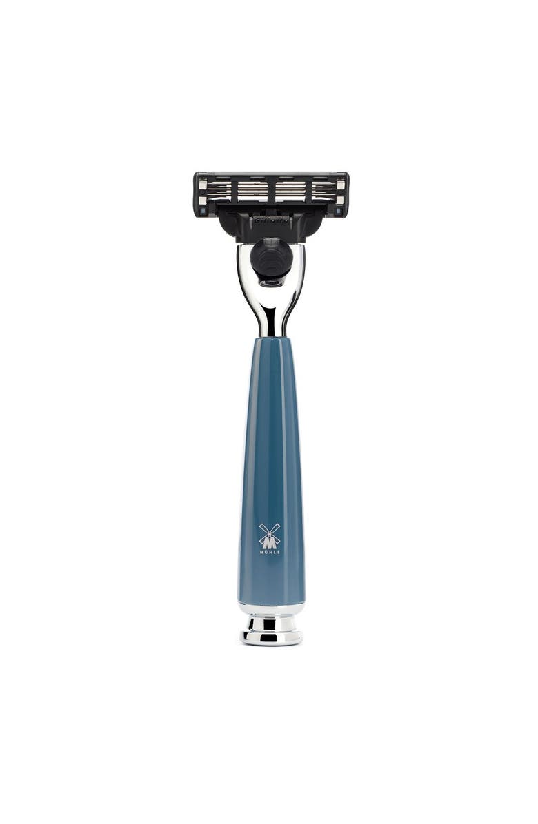 MÜHLE Rytmo Petrol Blue Mach3 Razor, Main, color, Petrol Blue
