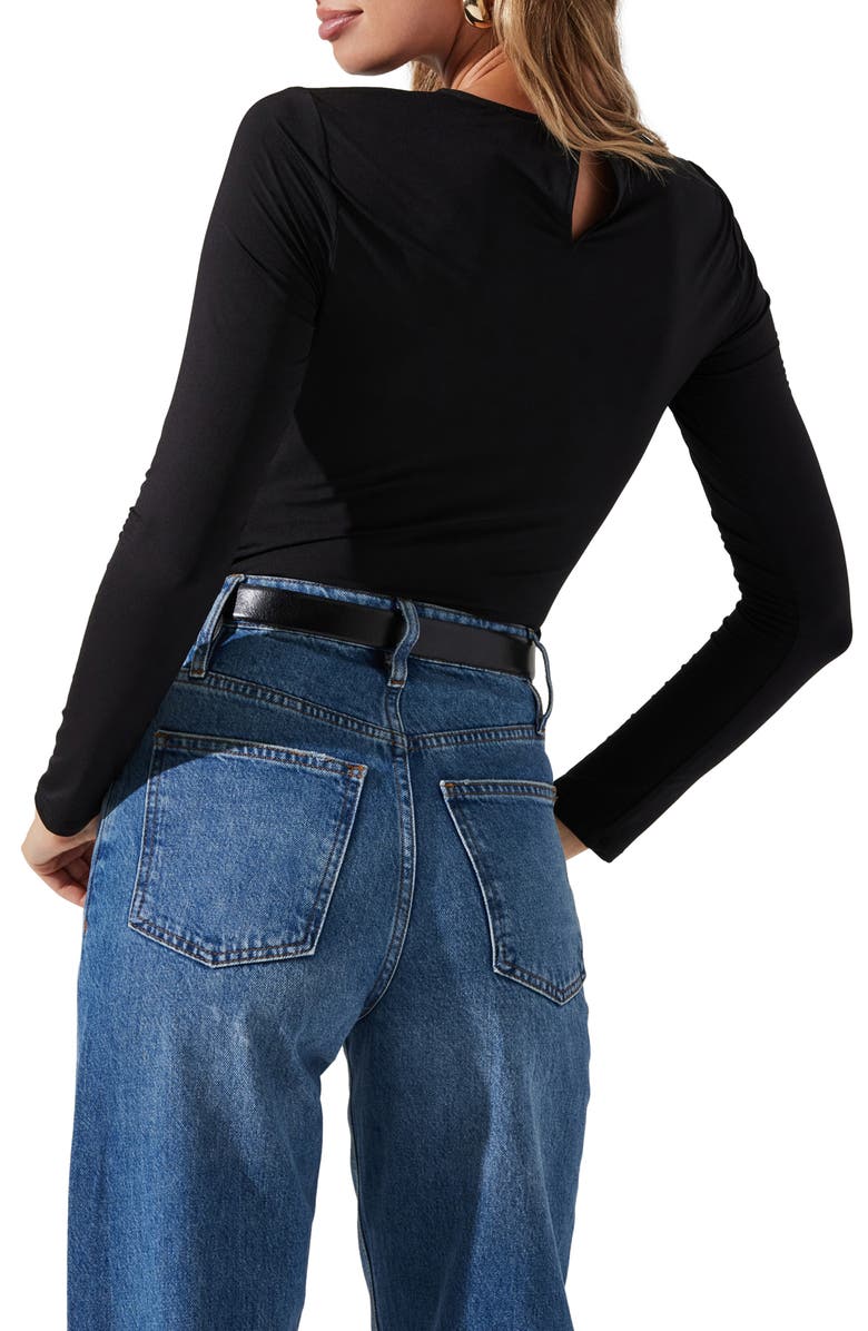ASTR the Label Twist Bust Long Sleeve Crop Top, Alternate, color,