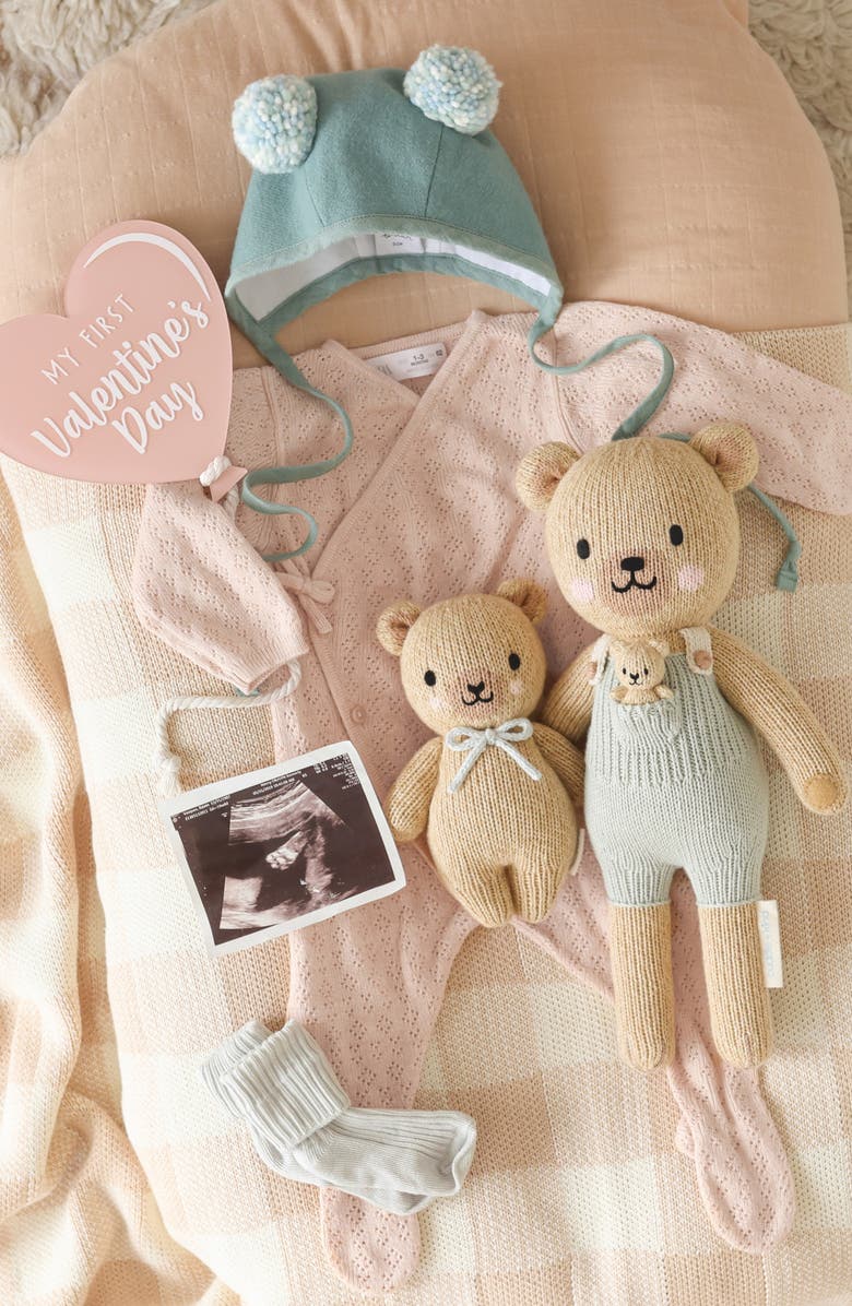 cuddle+kind Alexander the Honey Bear Stuffed Animal, Alternate, color, Blue