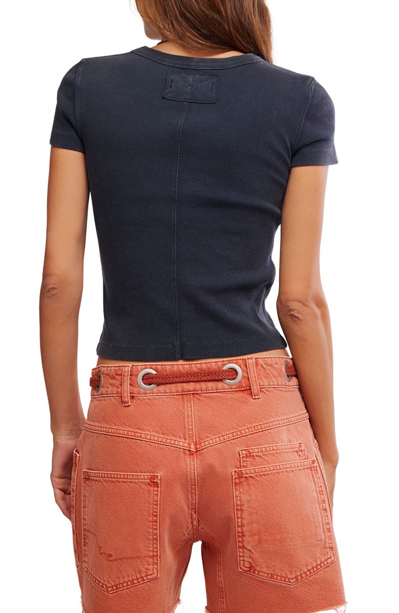 Free People Atlas Crop T-Shirt, Alternate, color, Black