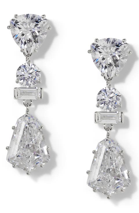 Luxor Kite Cubic Zirconia Drop Earrings